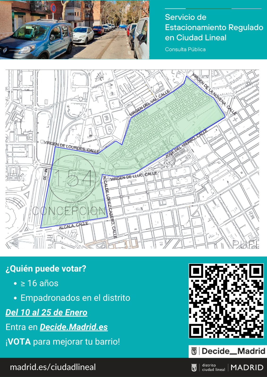 Cartel sobre una de las zonas que se propone establecer el SER (Concepción)